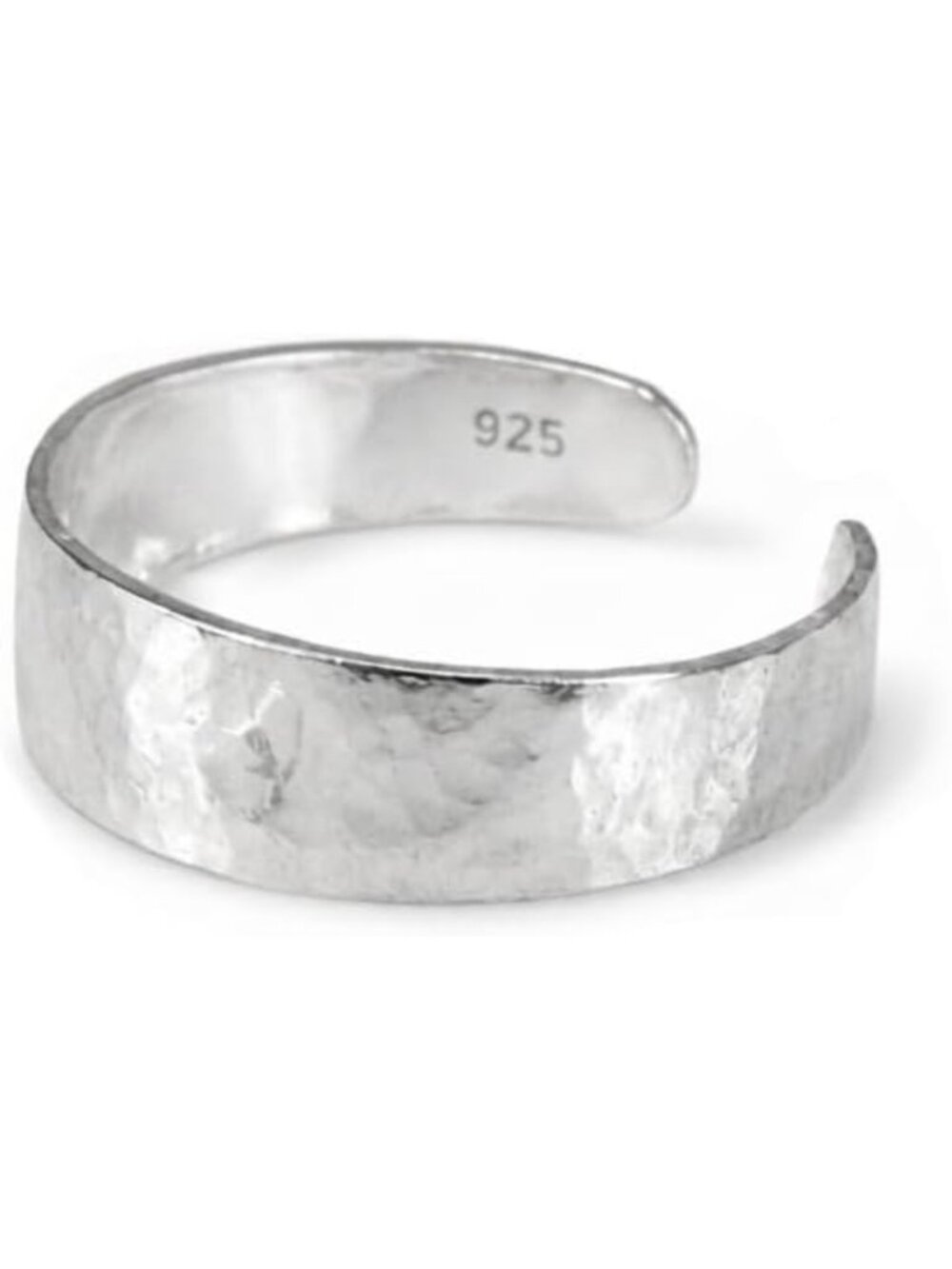 Handmade Adjustable Sterling Silver Toe Ring - Open Band, Unique Summer